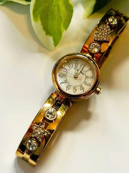 Angel Heart Gold Watch Star Heart Stone