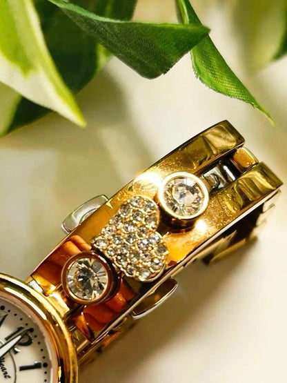 Angel Heart Gold Watch Star Heart Stone