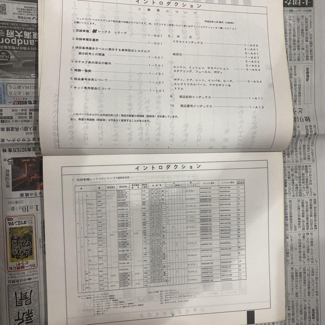 SUBARU REX Parts Catalog 1989-2011