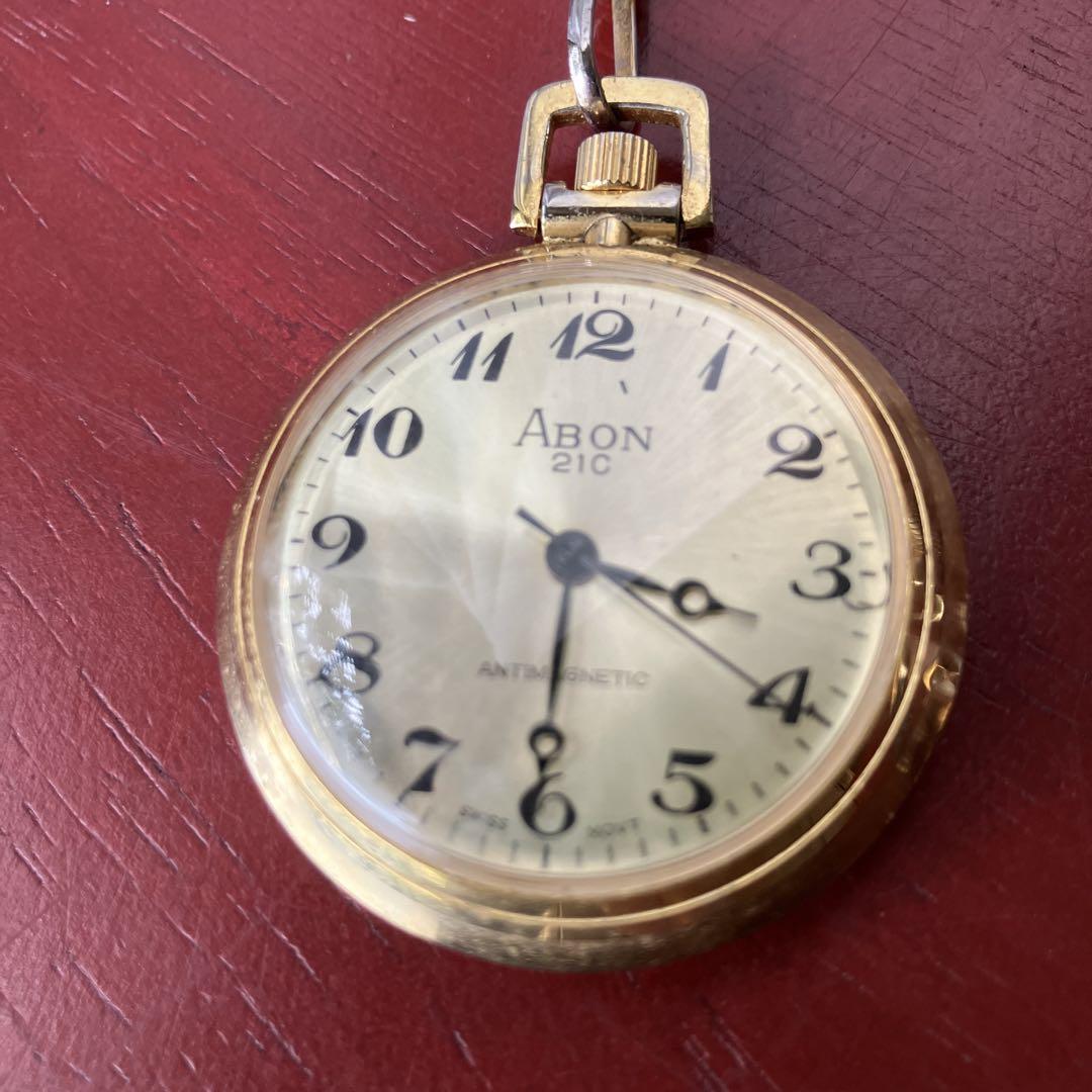 ABON 21C Gold Pocket Watch Made in Switzerland Antique