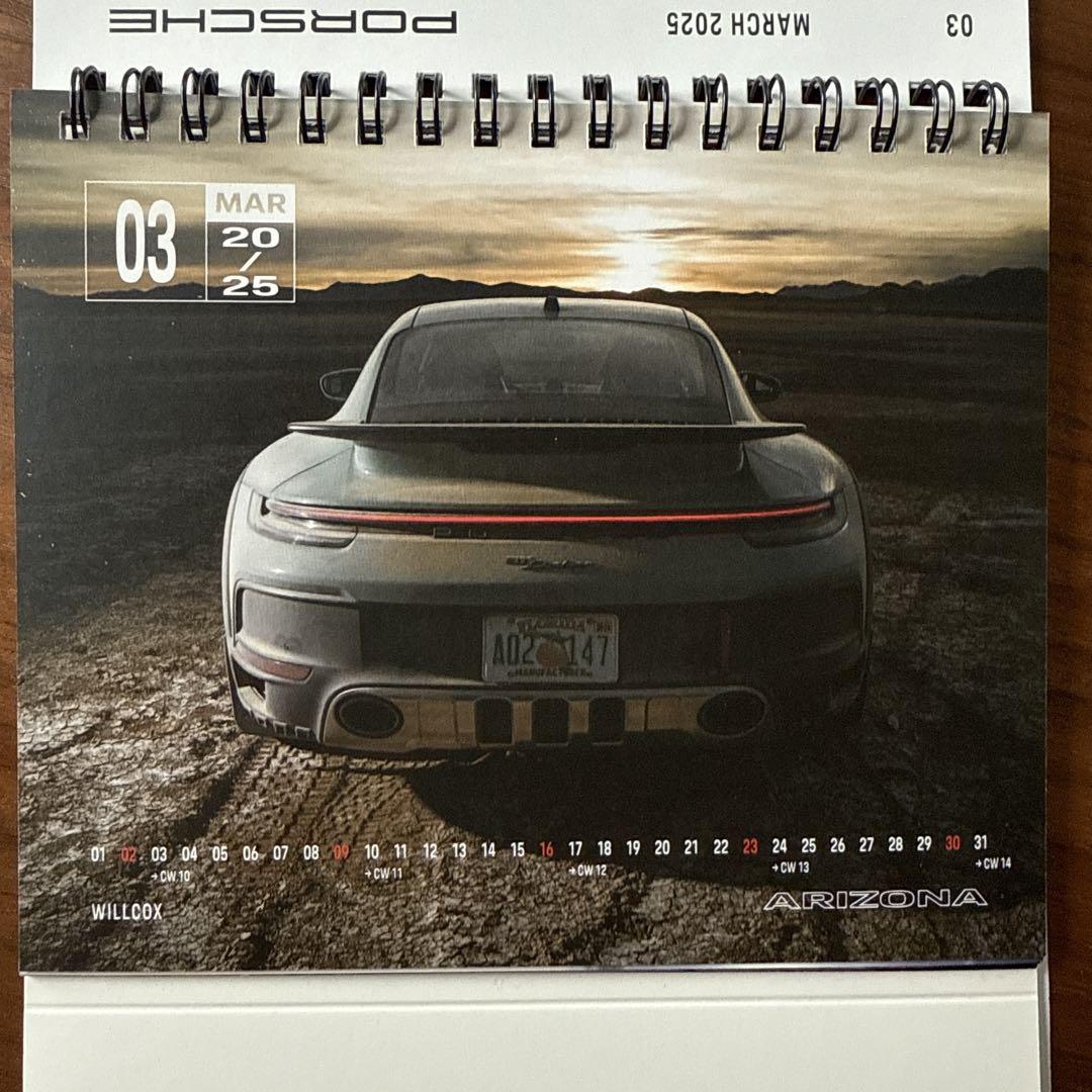 New Unopened PORSCHE Official Desk Calendar 2025