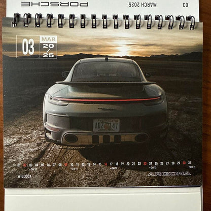 New Unopened PORSCHE Official Desk Calendar 2025