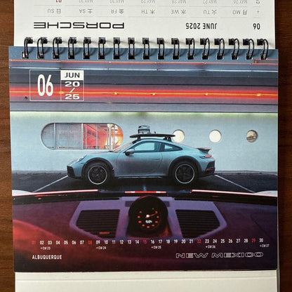 New Unopened PORSCHE Official Desk Calendar 2025