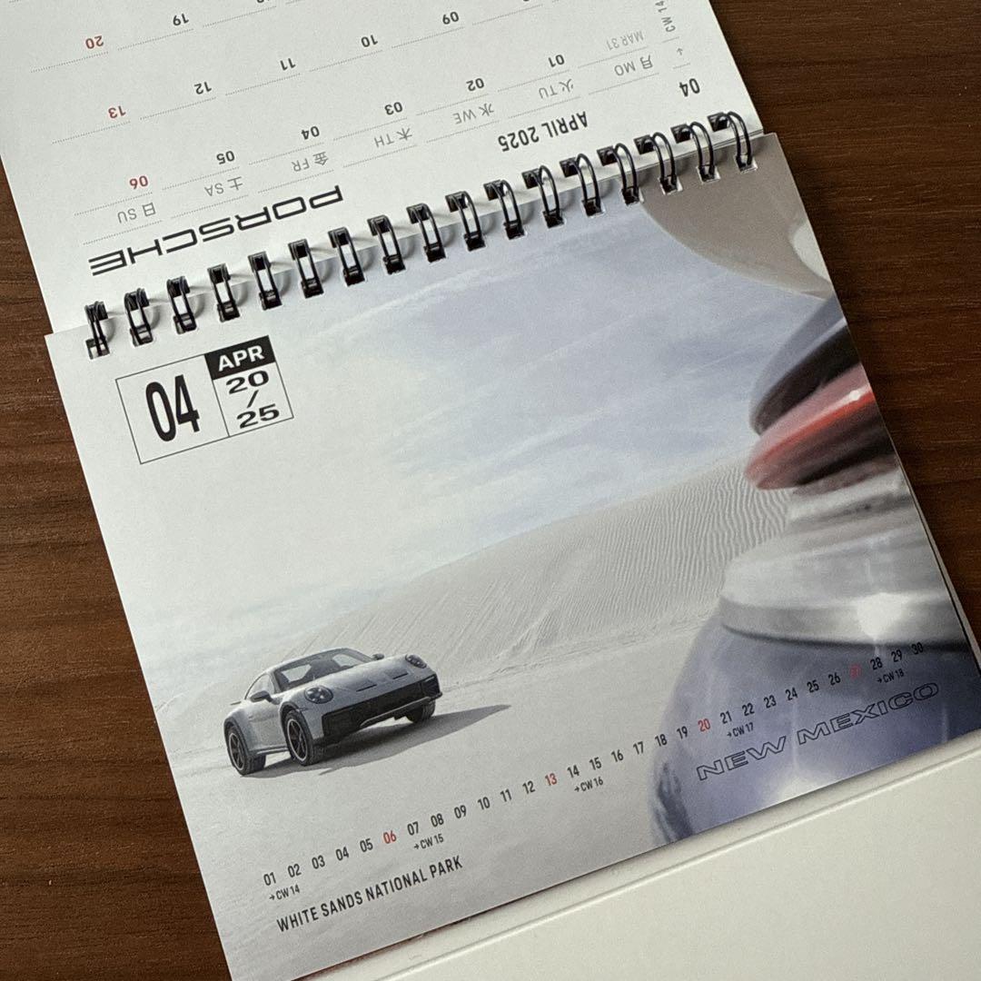 New Unopened PORSCHE Official Desk Calendar 2025