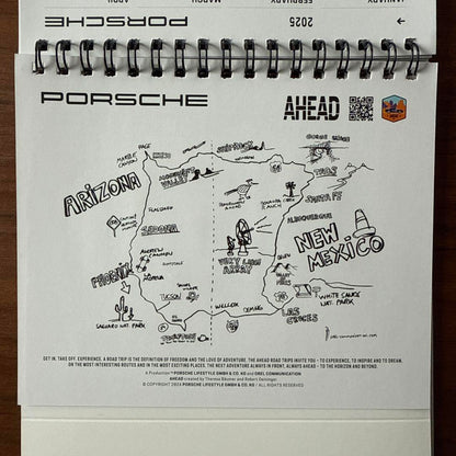 New Unopened PORSCHE Official Desk Calendar 2025