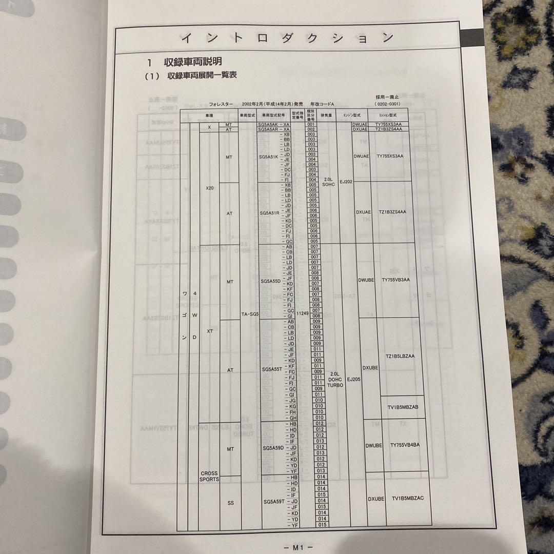 SUBARU FORESTER Parts Catalog 1990