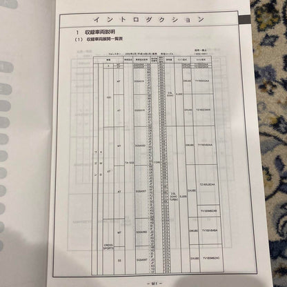 SUBARU FORESTER Parts Catalog 1990