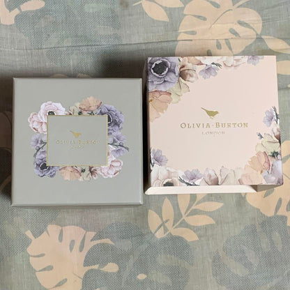 OLIVIA BURTON Bee Design Floral Watch Pink Gold