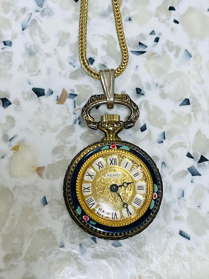 AERO WATCH Aero Watch Antique Style Watch Long Necklace