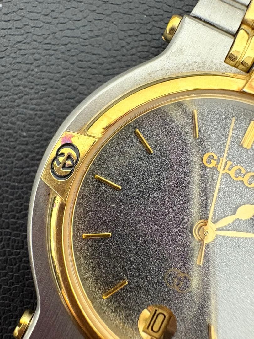 Battery Replaced Gucci Watch 9000M Quartz GUCCI Working Condition