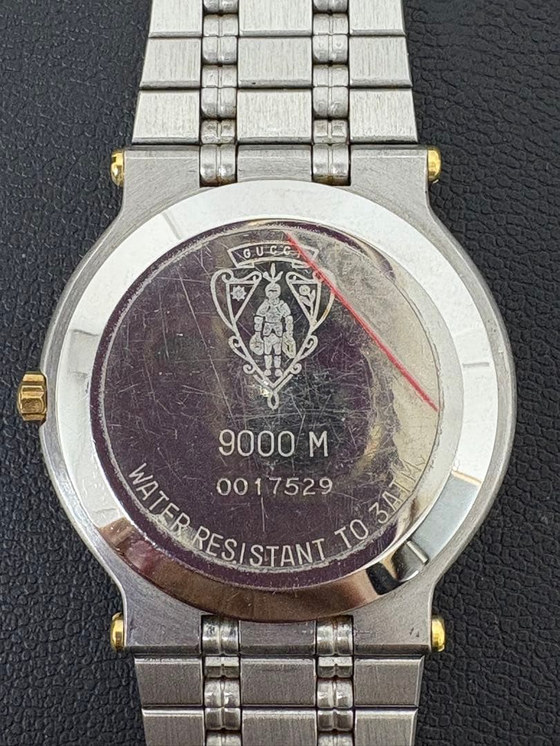 Battery Replaced Gucci Watch 9000M Quartz GUCCI Working Condition