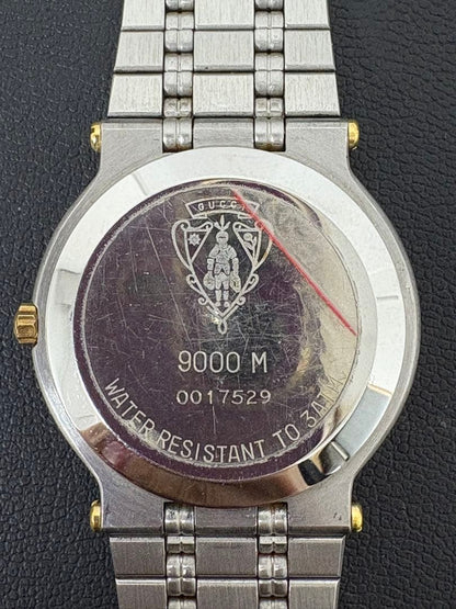 Battery Replaced Gucci Watch 9000M Quartz GUCCI Working Condition