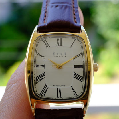 Brown Leather Automatic Analog Watch