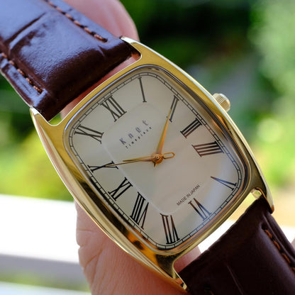 Brown Leather Automatic Analog Watch