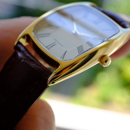 Brown Leather Automatic Analog Watch