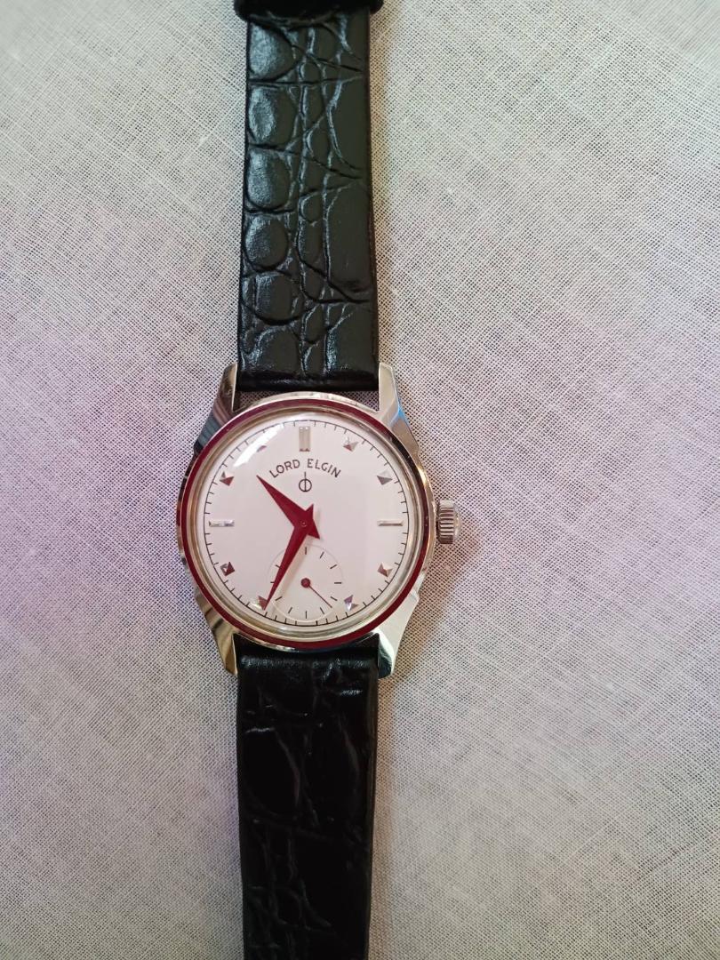 LOAD ELGIN Small Second Silver Color White Dial