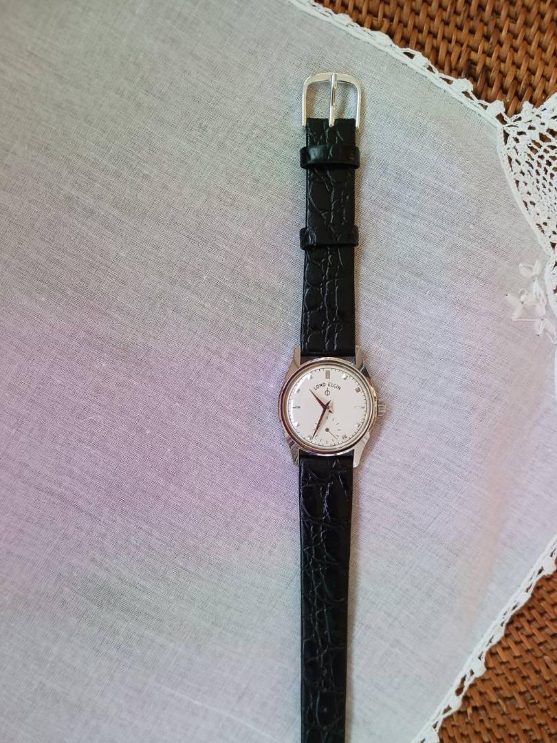 LOAD ELGIN Small Second Silver Color White Dial