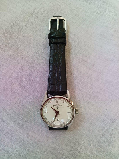 LOAD ELGIN Small Second Silver Color White Dial