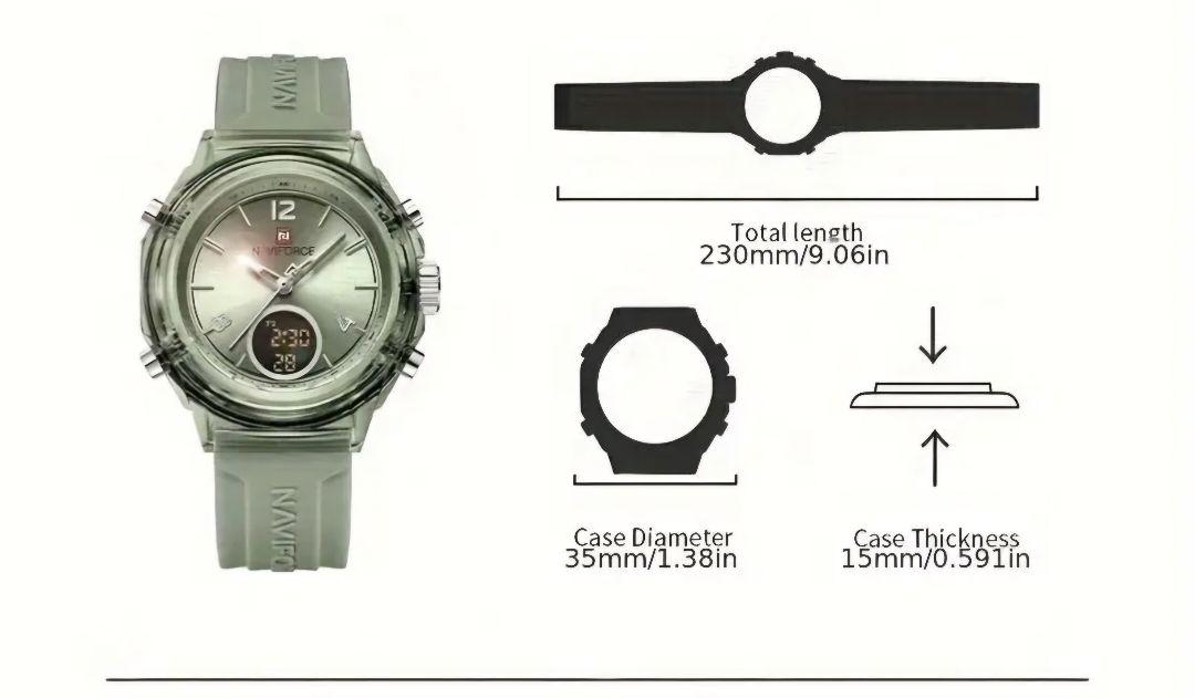 NAVIFORCE NF7109# Digital Watch. Sky Blue. Ladies.