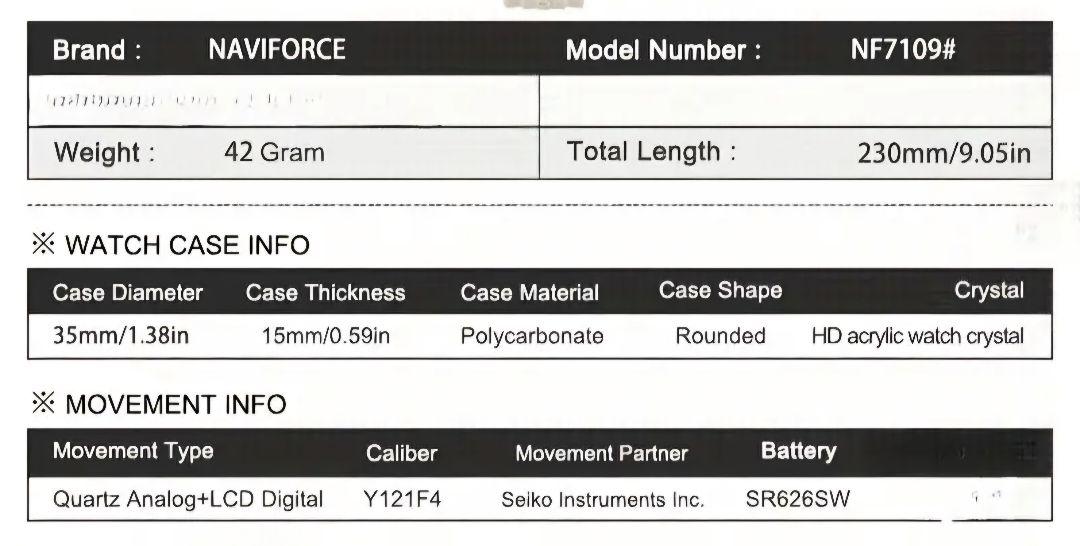 NAVIFORCE NF7109# Digital Watch. Sky Blue. Ladies.