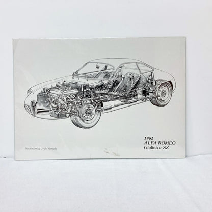[2-Pack] Alfa Romeo SZ Junior Z Technical Illustration by Yamada Jiro (A3 Size)