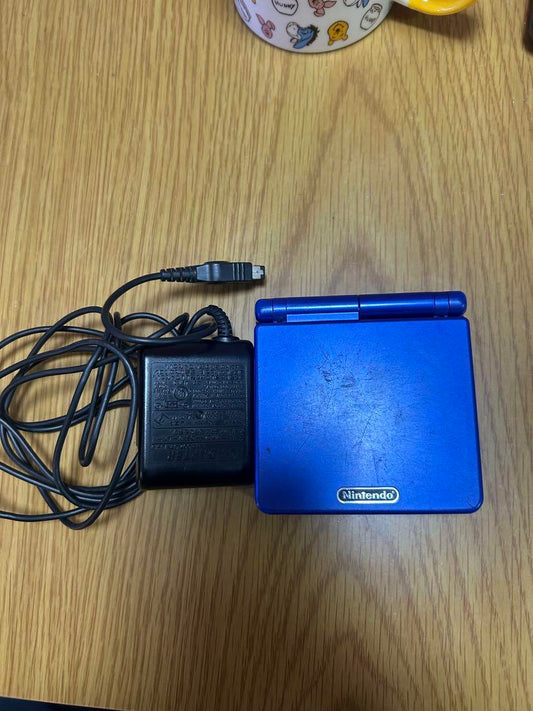 Nintendo Game Boy Advance SP Blue Console and AC Adapter