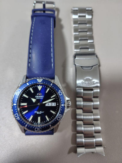 Orient Salmon Pure Leather Strap + Morellato Rubber Strap