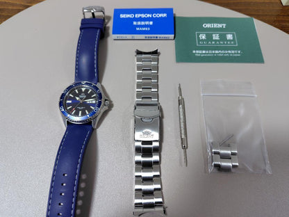 Orient Salmon Pure Leather Strap + Morellato Rubber Strap