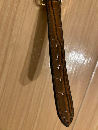 New unused ladies watch Whimsical Wonderland Alice rabbit Leather Gold