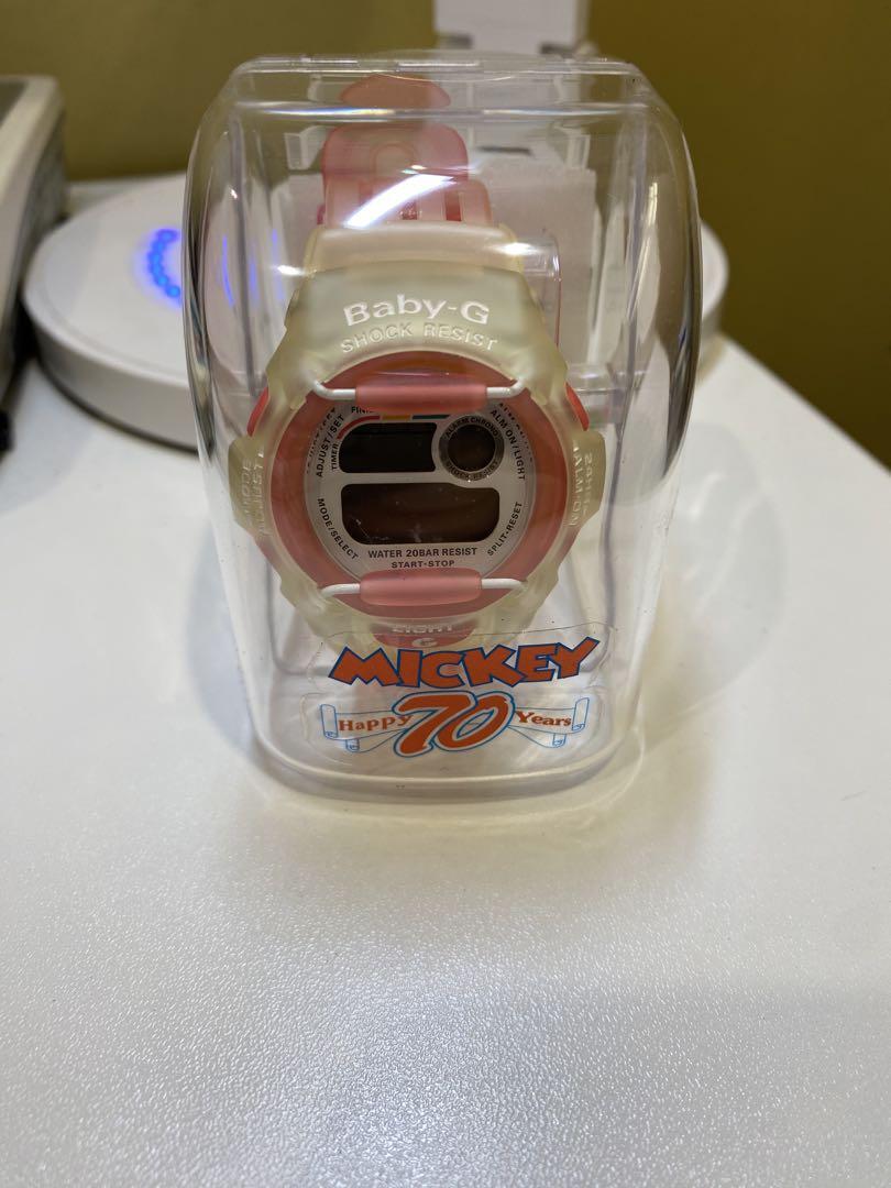 Unused Mickey Mouse 70th Anniversary Limited Edition Baby-G BG-370