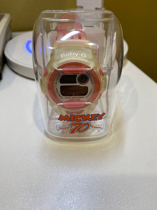 Unused Mickey Mouse 70th Anniversary Limited Edition Baby-G BG-370