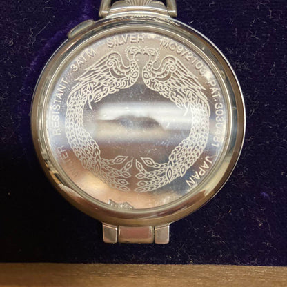 Silver Pocket Watch Waterproof Includes 2-Year Battery Warranty and Magnifying Glass