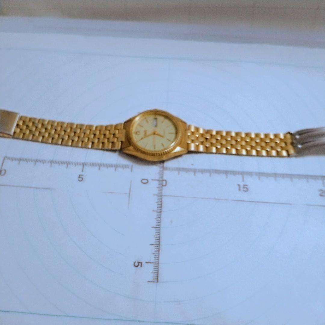 Vintage Operating Product Q&amp;Q Automatic Winding Watch Gold