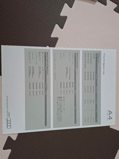 Audi A4 Sedan Avant Catalog Price List