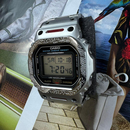 New Unused CASIO Digital Watch Custom Case DW5600UE with Original Box