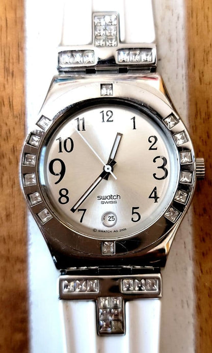 Swatch IBONY Watch (Quartz) Silver/White