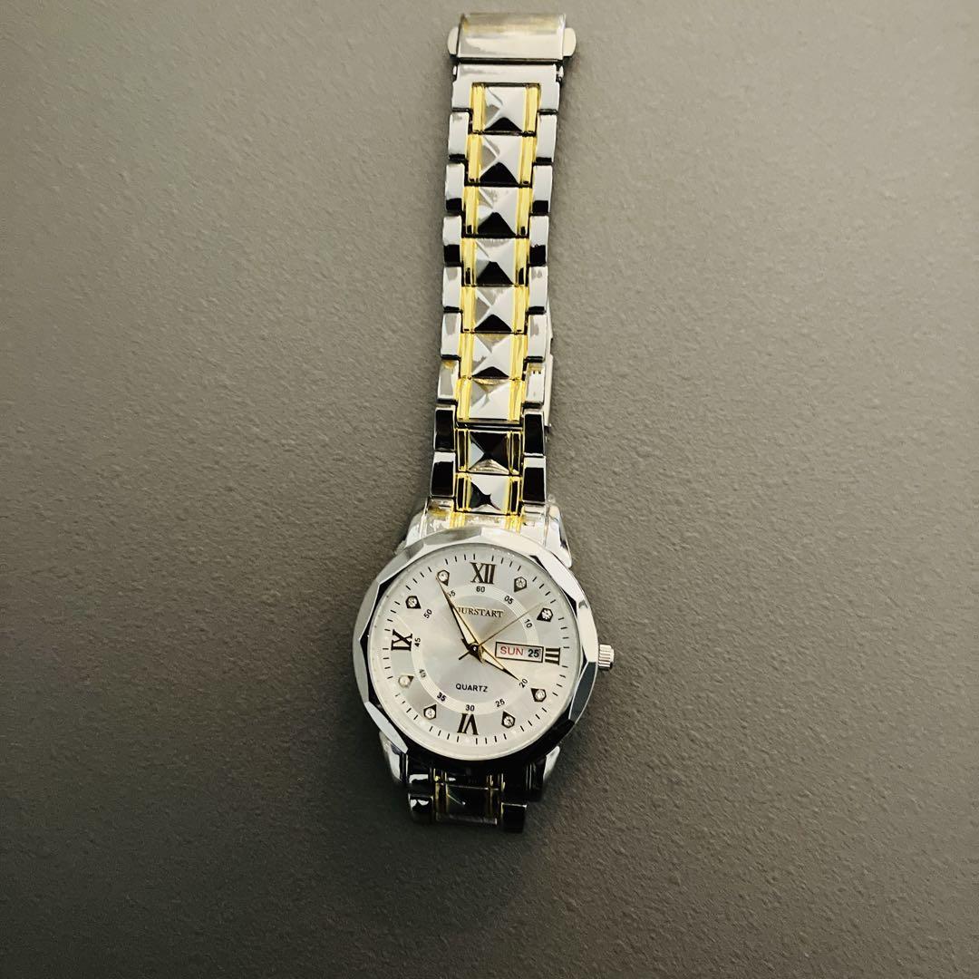 New Unworn OURSTART Quartz Silver/Gold Watch