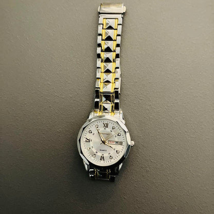 New Unworn OURSTART Quartz Silver/Gold Watch