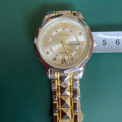 New Unworn OURSTART Quartz Silver/Gold Watch