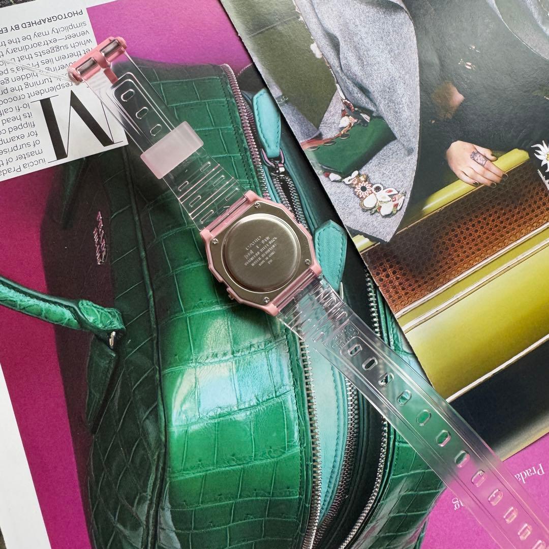 New CASIO Custom Watch F91WS-4DF Handmade Sakura Filter