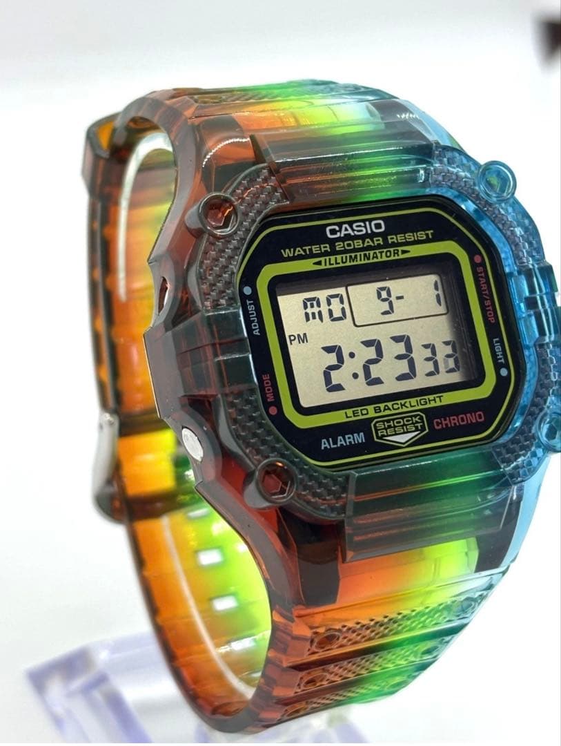 New G-SHOCK DW5600EP-9JF Custom New Silicon Rainbow
