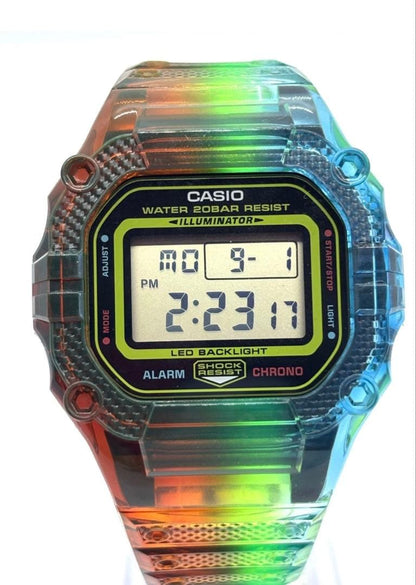 New G-SHOCK DW5600EP-9JF Custom New Silicon Rainbow