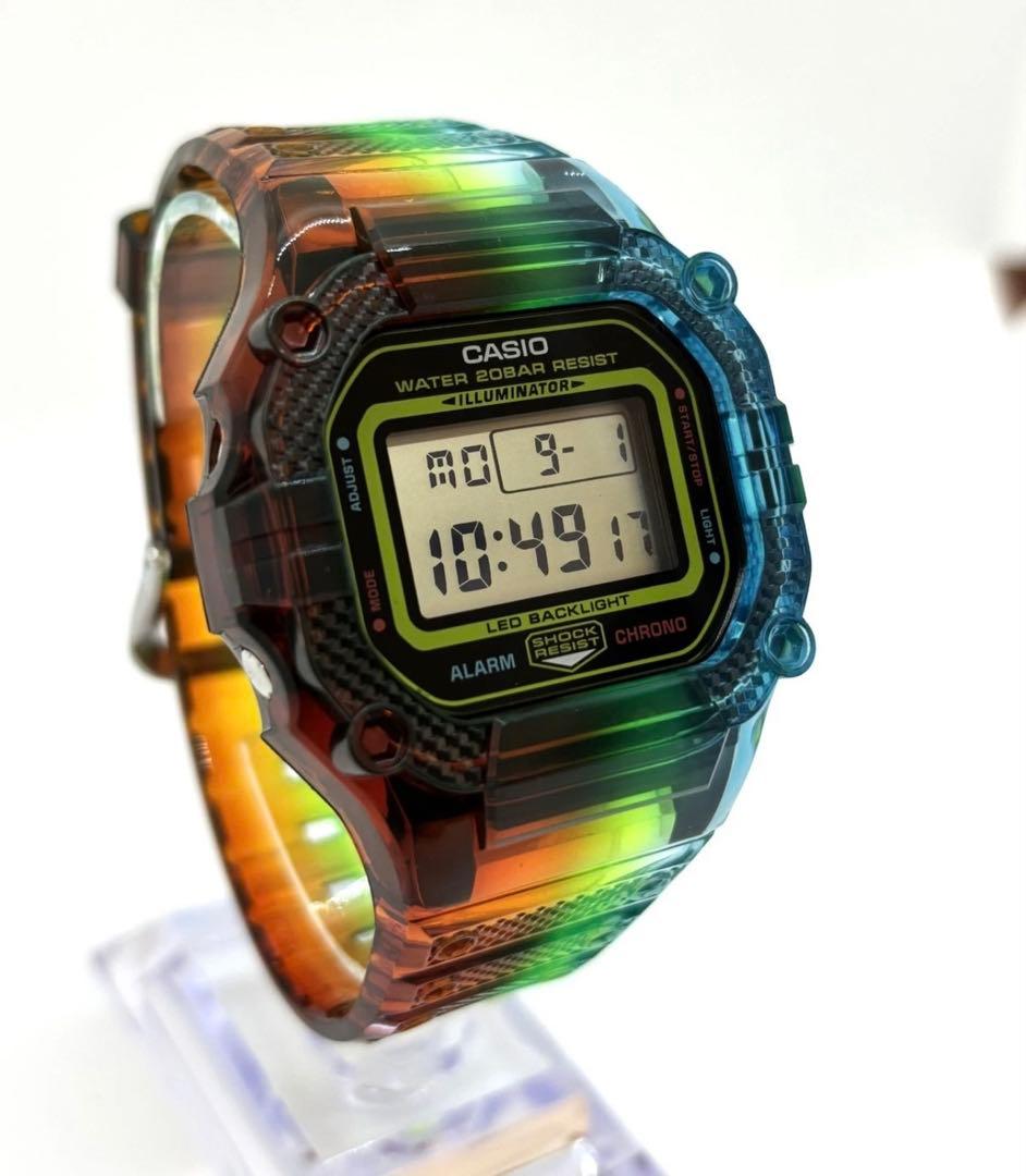 New G-SHOCK DW5600EP-9JF Custom New Silicon Rainbow