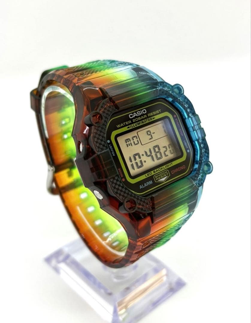 New G-SHOCK DW5600EP-9JF Custom New Silicon Rainbow