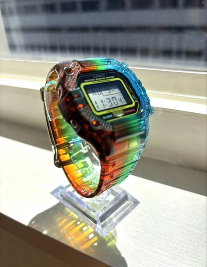 New G-SHOCK DW5600EP-9JF Custom New Silicon Rainbow