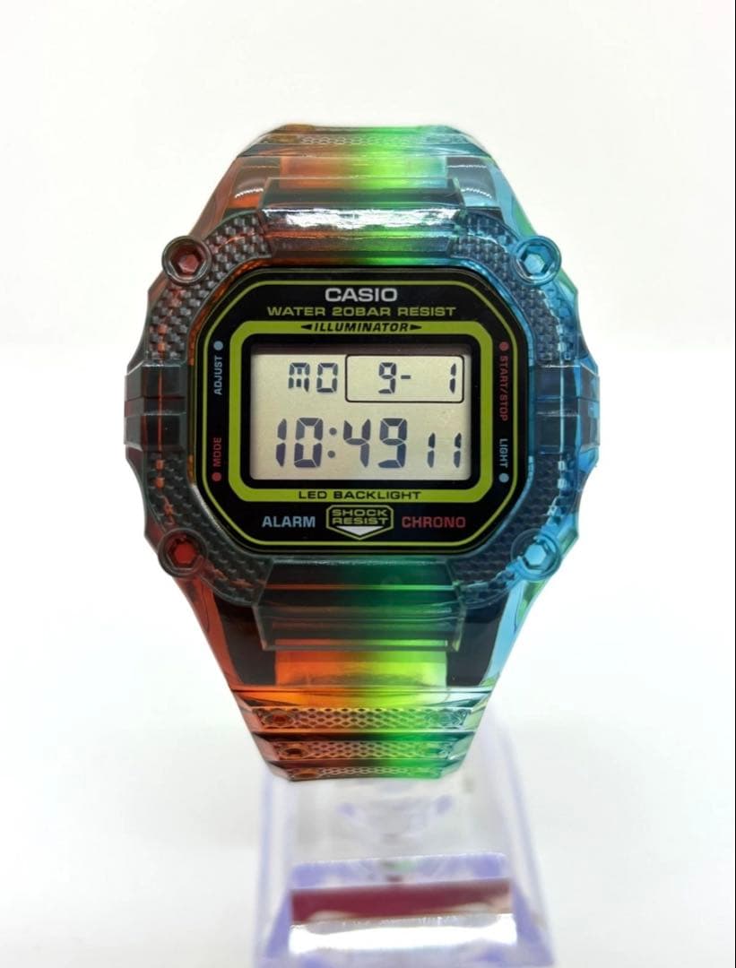 New G-SHOCK DW5600EP-9JF Custom New Silicon Rainbow