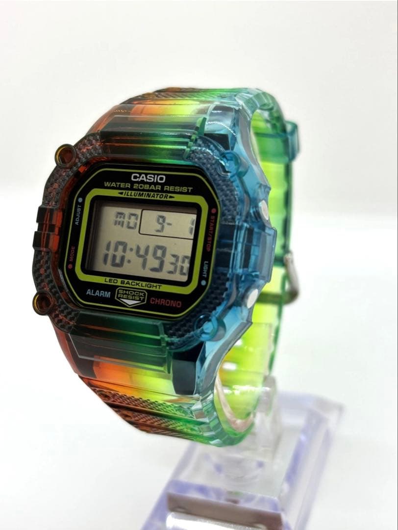 New G-SHOCK DW5600EP-9JF Custom New Silicon Rainbow