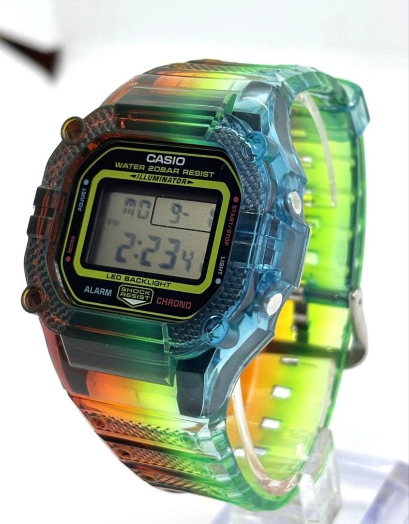 New G-SHOCK DW5600EP-9JF Custom New Silicon Rainbow