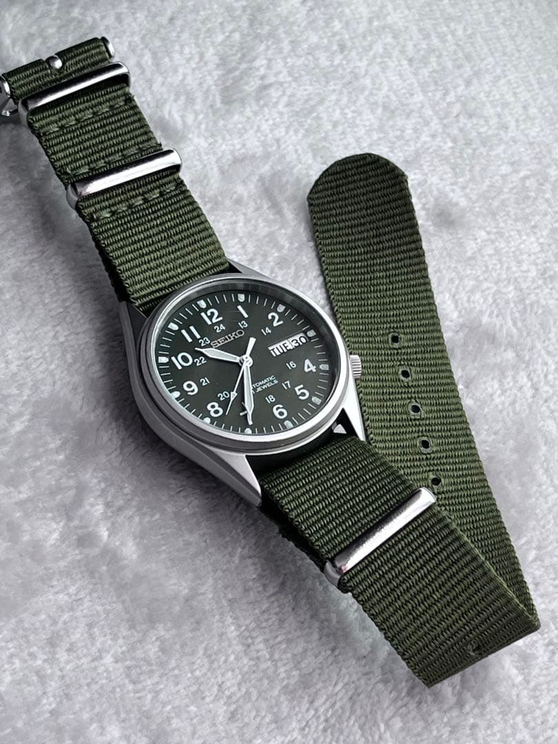 Popular SEIKO 7S26-00D0 Automatic Watch Green Dial