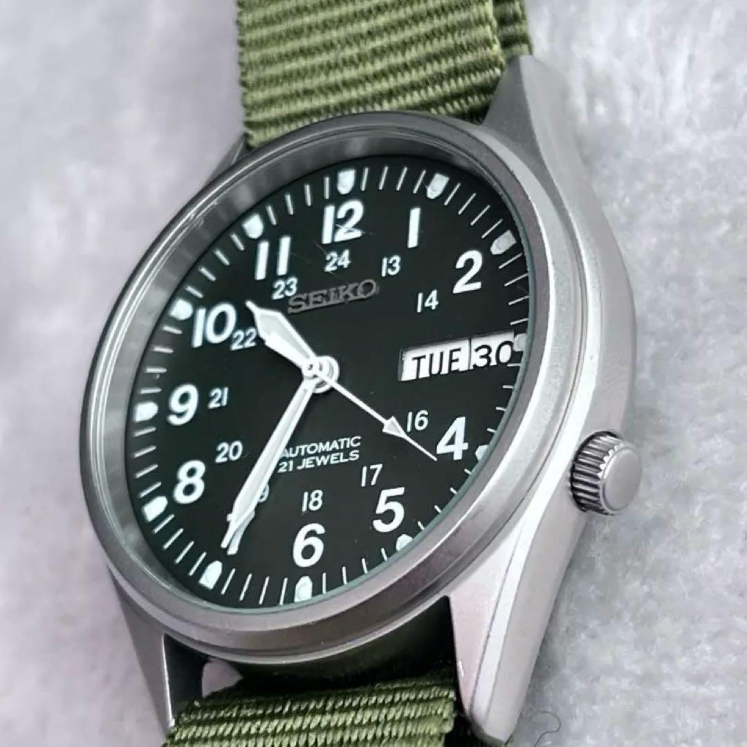 Popular SEIKO 7S26-00D0 Automatic Watch Green Dial
